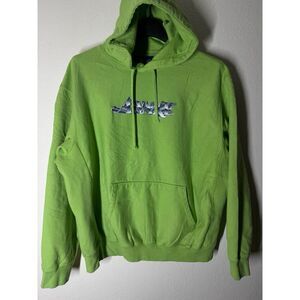 Awake NY Classic Logo Hoodie Lime Green‎ Sz XL